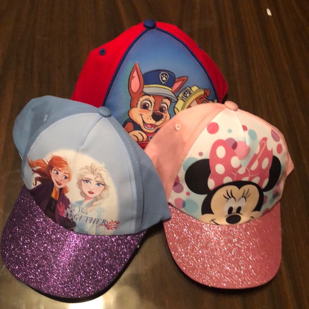 Minnie Mouse , Frozen and Paw Patrol kids baseball caps